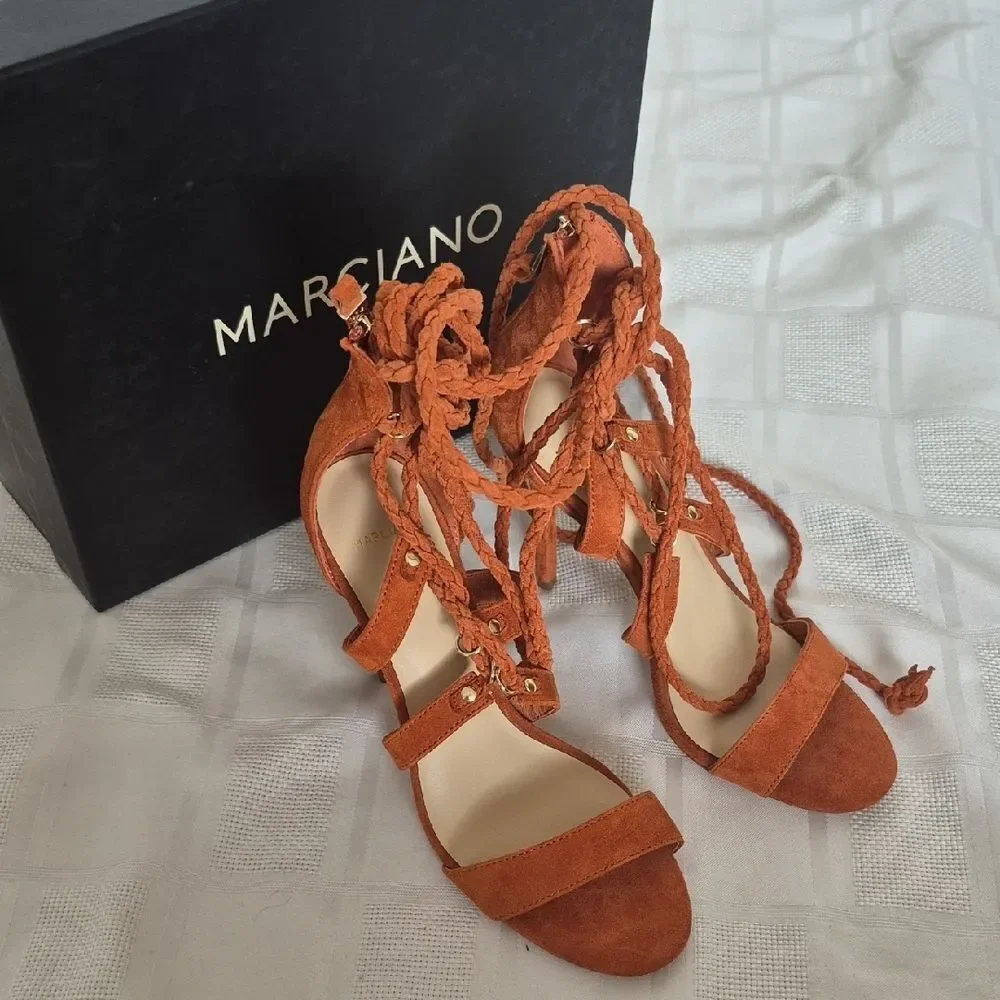 Marciano Women's Rust Lace-Up Heels - Picture 12 of 16